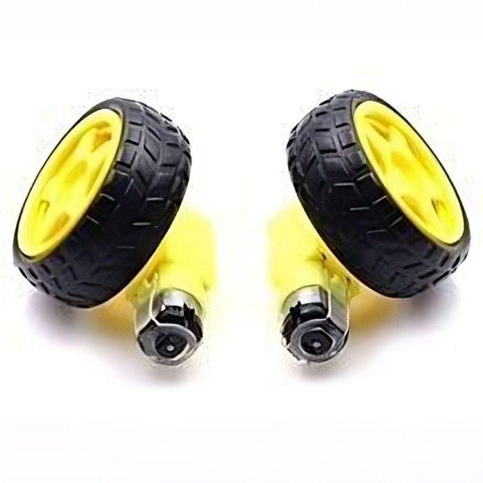 Single Shaft 300RPM BO Motor with Wheels (2pcs)