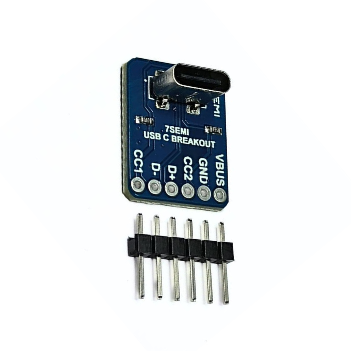 USB Type C Vertical Female Breakout -7Semi