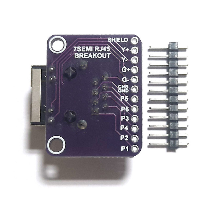 7Semi LPJ0011FBNL MagJack RJ45 Ethernet Breakout Board - IoT Networking