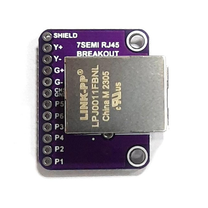 7Semi LPJ0011FBNL MagJack RJ45 Ethernet Breakout Board - IoT Networking