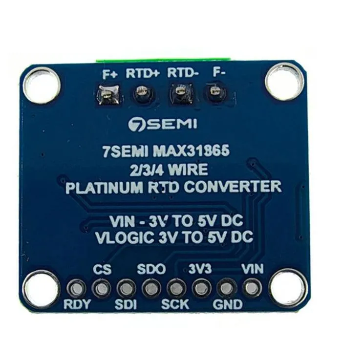 7Semi PT100 RTD 3-Wire Temperature Sensor Breakout Board with MAX31865 Amplifier - Electronics for Industrial Use