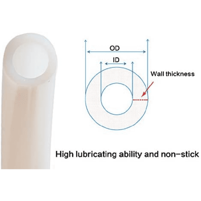 PTFE 3x4mm White Teflon Tube for 3mm 3D Printer Filament - 1 Meter (3mm ID X 4mm OD)