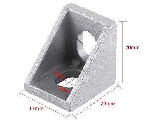 Iotcart SES-P-176 2020 Series Aluminium L Bracket - 90° Corner Joint for 3D Printers & CNC