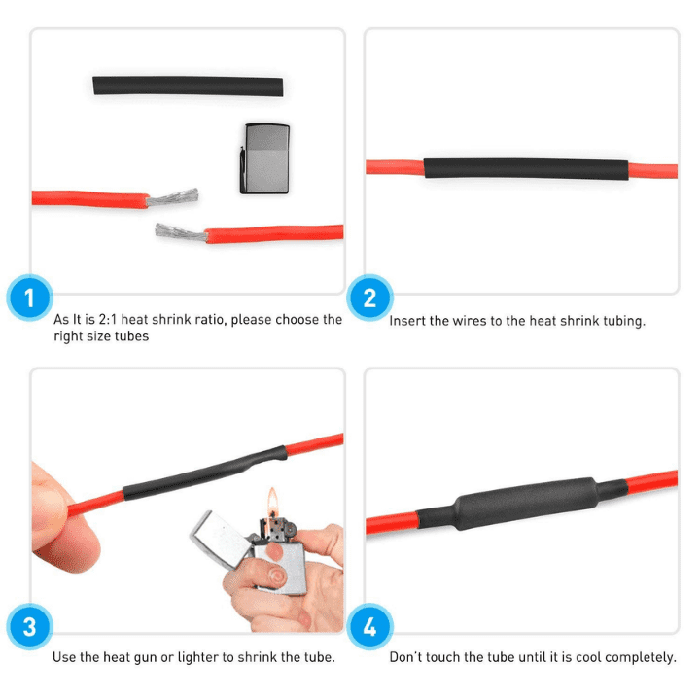 Iotcart 5mm Heat Shrink Tube Black 1M - Electrical Insulation