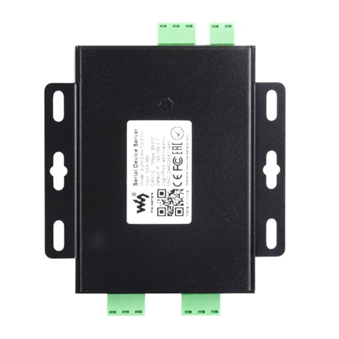 Waveshare Industrial 2-Ch CAN to Ethernet Server - 2-Ch CAN + RS485 + Ethernet Port