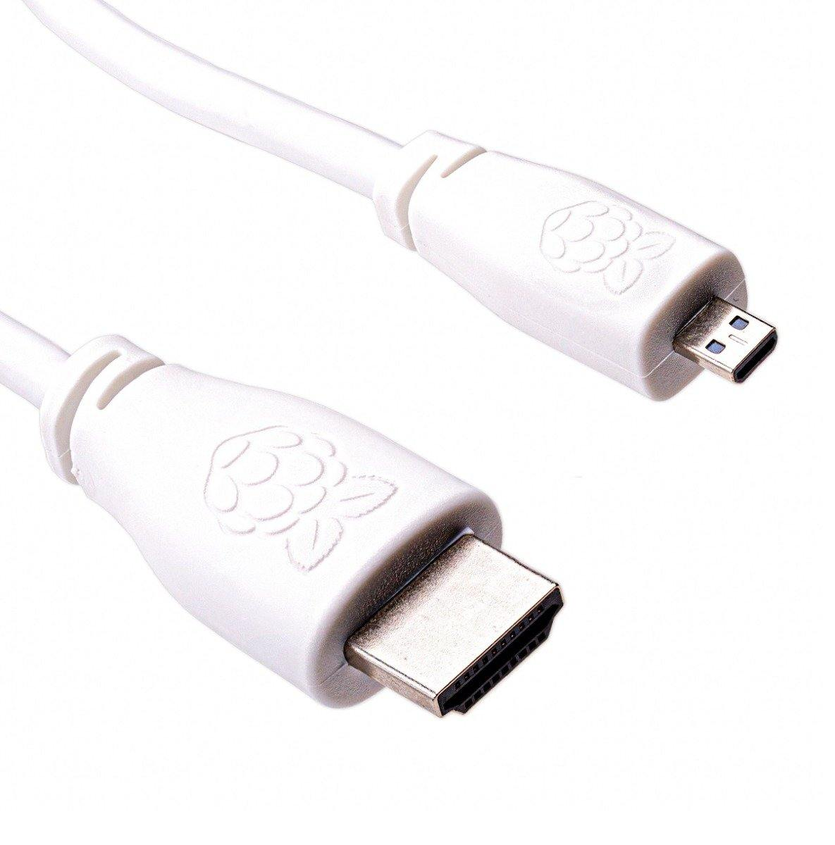 Raspberry Pi Official Micro-HDMI to Standard HDMI Cable (1 Meter)
