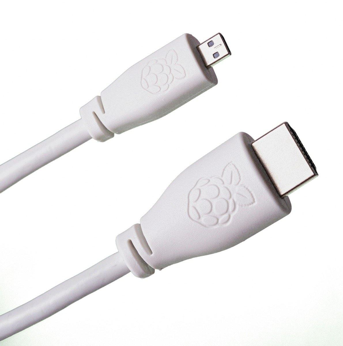 Raspberry Pi Official Micro-HDMI to Standard HDMI Cable (1 Meter)