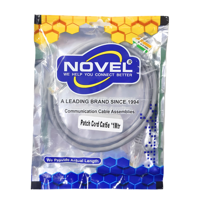 NOVEL Cat 6E Patch Cord Cable 1 Meter - High-Speed Networking for Home & Office