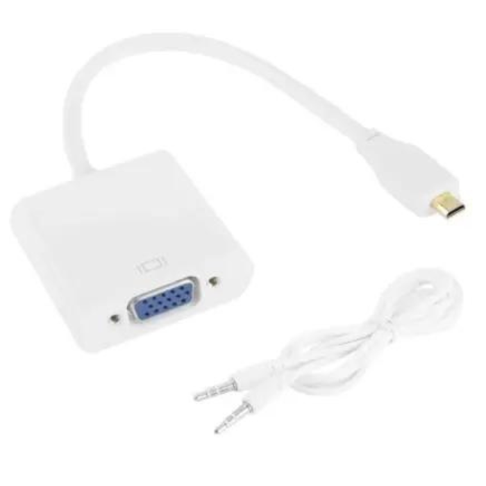 Iotcart Micro HDMI to VGA Converter with Audio Cable - Raspberry Pi Display Adapter