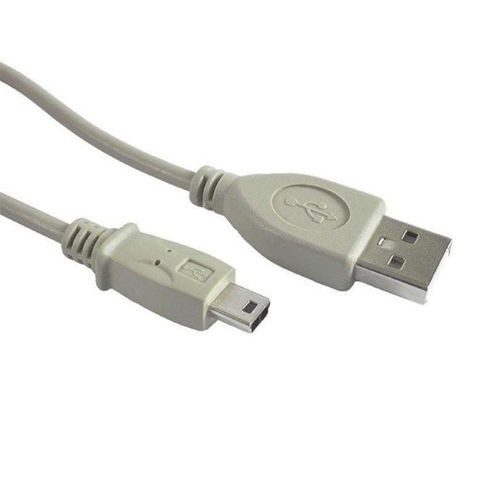 Mini USB Cable 1 Metre Nickel Plated - Arduino Nano Compatible
