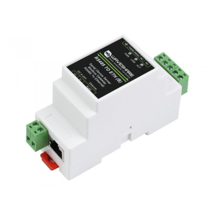 Waveshare RS485 to RJ45 Ethernet Industrial Serial Server with POE Function (Optional)