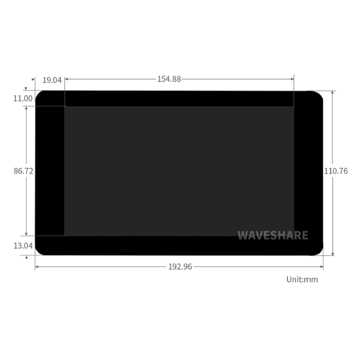 Waveshare 7inch Capacitive Touch Display for Raspberry Pi-DSI Interface (800x 480)
