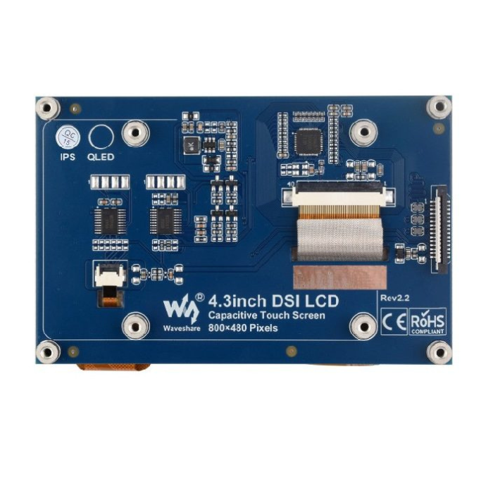 Waveshare 4.3inch DSI LCD Capacitive Touch Display 800×480 for Raspberry Pi
