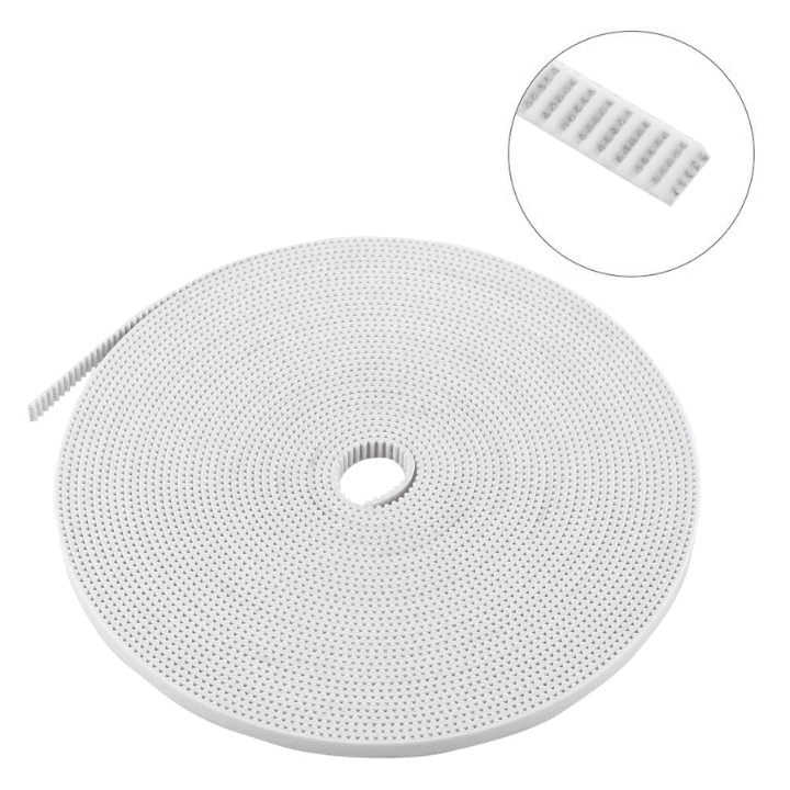 6mm Timing Belt 3D Printer Belt White GT2 Open Synchronous Belt PU with Steel Core -1 Meter