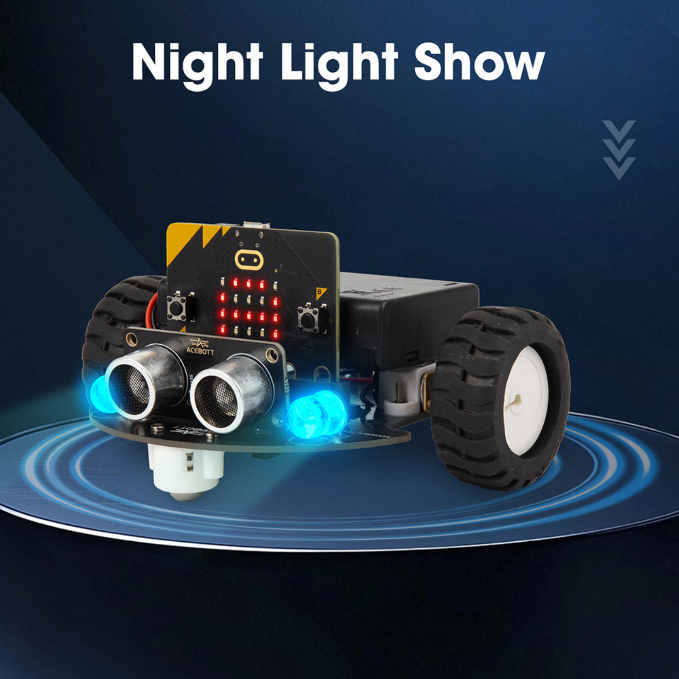 ACEBOTT TinkerBott Smart Car Starter Kit Compatible without BBC micro:bit V2
