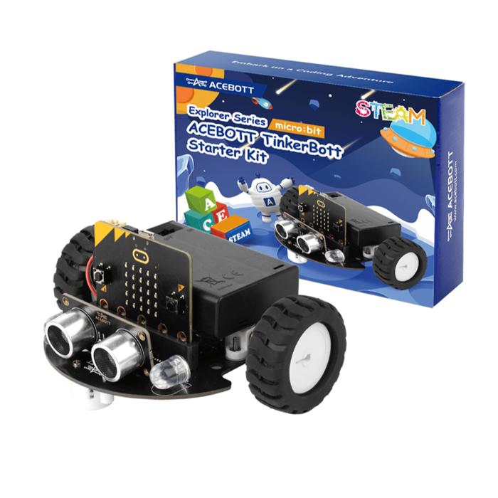 ACEBOTT TinkerBott Smart Car Starter Kit - BBC micro:bit V2 Compatible - STEM Robotics Kit