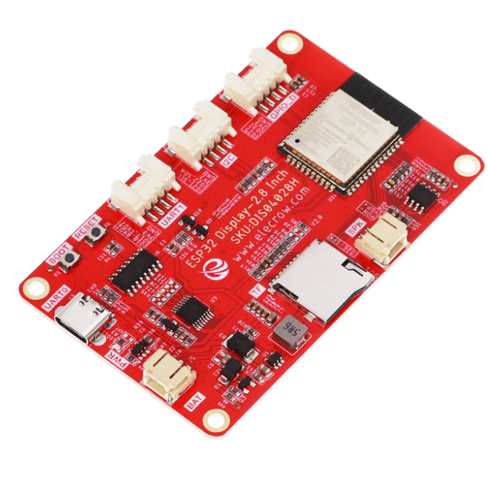 ELECROW ESP32 HMI 2.8 Inch TFT Touch Display 240×320 SPI LCD for Arduino/LVGL/Esphome/PlatformIO/Micropython without Acrylic Case