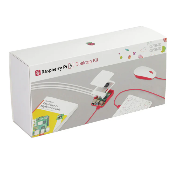 Official Raspberry Pi 5 Desktop Kit without Pi Board - Complete Starter Kit for Beginners