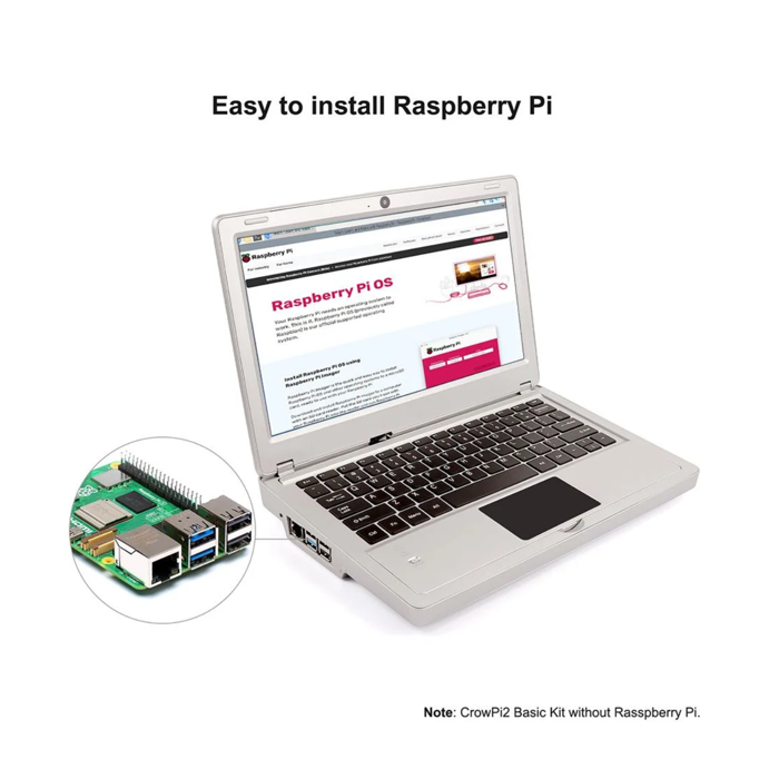 Elecrow CrowPi2 All-in-One Raspberry Pi STEM Laptop 11.6-inch - Learn Python, AI, Scratch