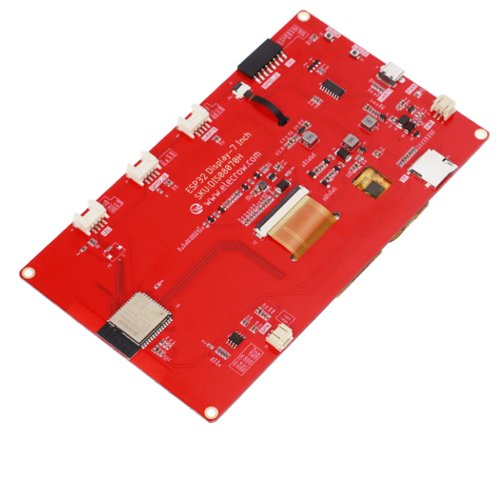 ELECROW ESP32 display 7.0 Inch HMI Display 800×480 RGB TFT LCD Touch Screen Compatible with Arduino/LVGL/PlatformIO/ Micropython with Acrylic Case