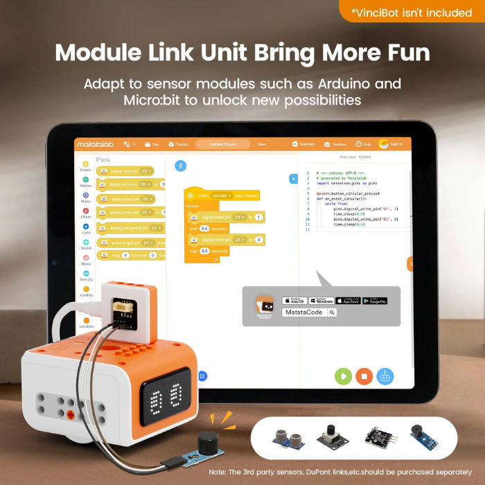 Matatalab 5-in-1 Programmable STEM Robotics Kit with 128 Bricks for VinciBot - Buy in India
