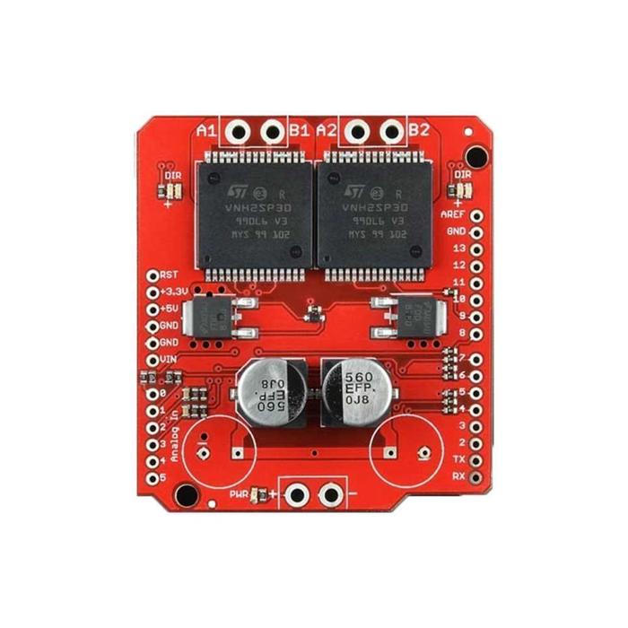 Dual Monster Moto Shield VNH3ASP30 2x14A DC Motor Driver - Arduino Compatible
