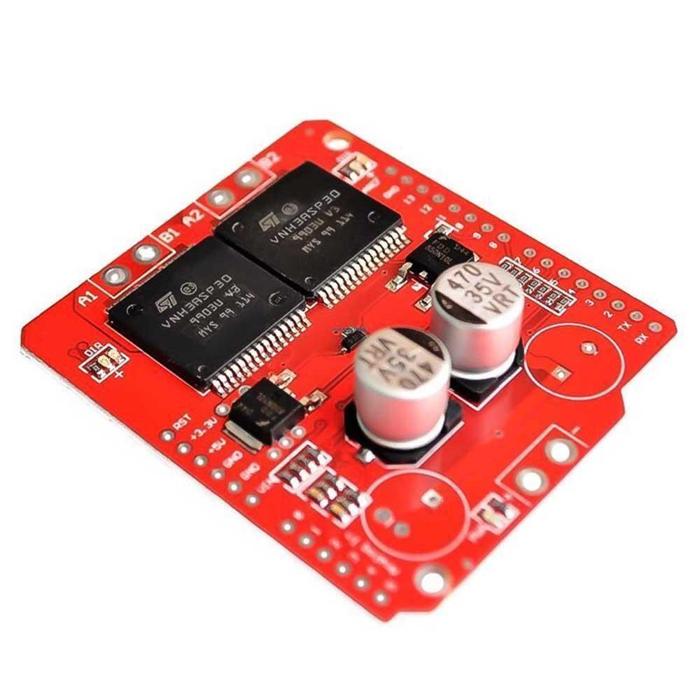 Dual Monster Moto Shield VNH3ASP30 2x14A DC Motor Driver - Arduino Compatible