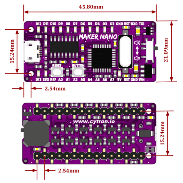 Cytron Maker Nano Development Board - Arduino Compatible - Compact & Beginner-Friendly