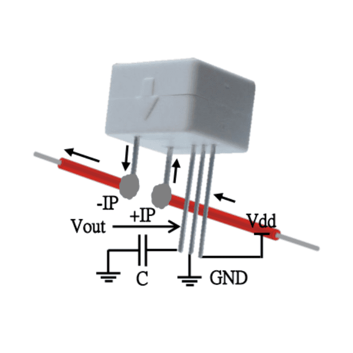 Original WCS2702 Hall Effect based Linear Current Sensor (0-2.0A)