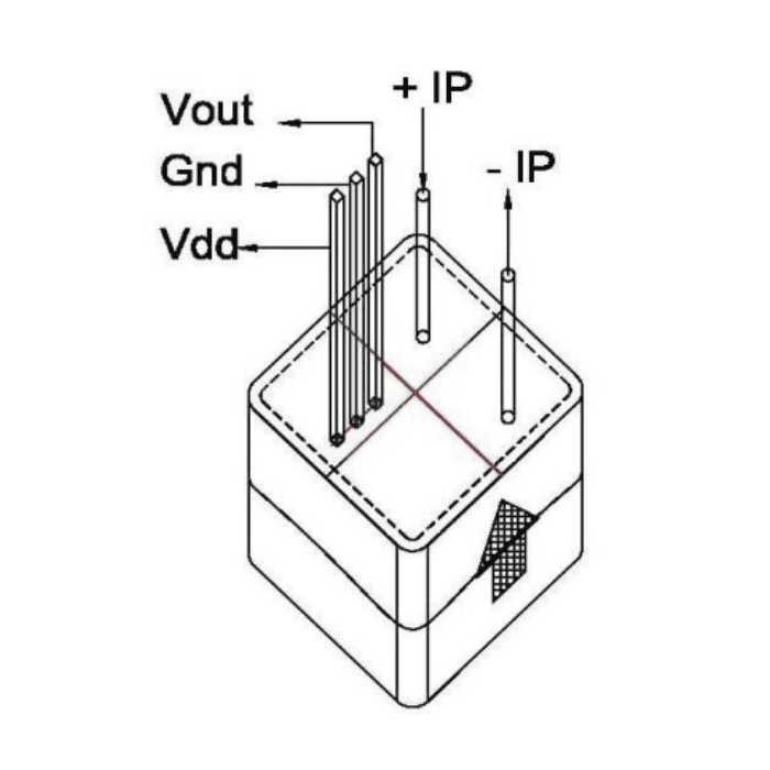 Original WCS2702 Hall Effect based Linear Current Sensor (0-2.0A)