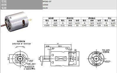 Iotcart RP-360 24V 7058RPM High Speed DC Motor - DIY Projects