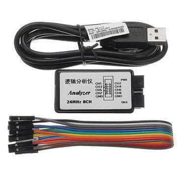 Iotcart 8CH USB Logic Analyzer 24MHz 8-Channel for Arduino/Raspberry Pi Debugging