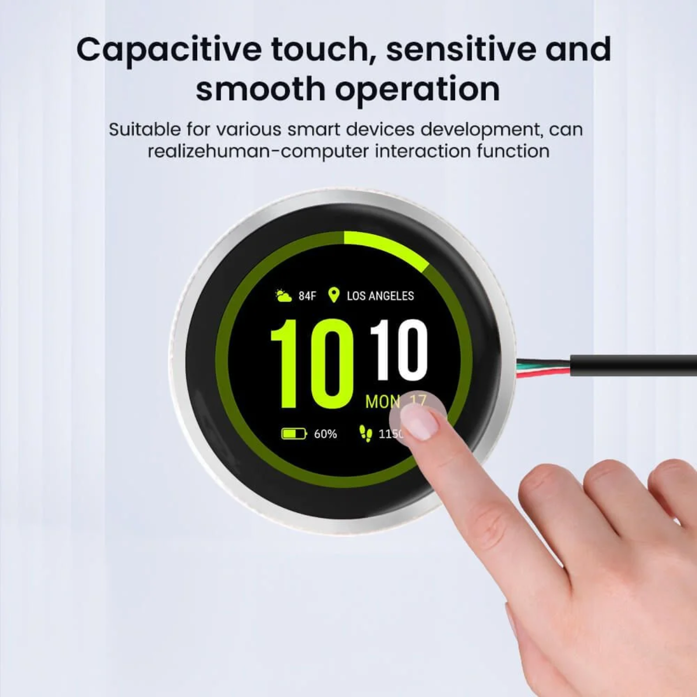 Elecrow CrowPanel 1.28 Inch ESP32 HMI Display with 240x240 IPS Round Touch Screen