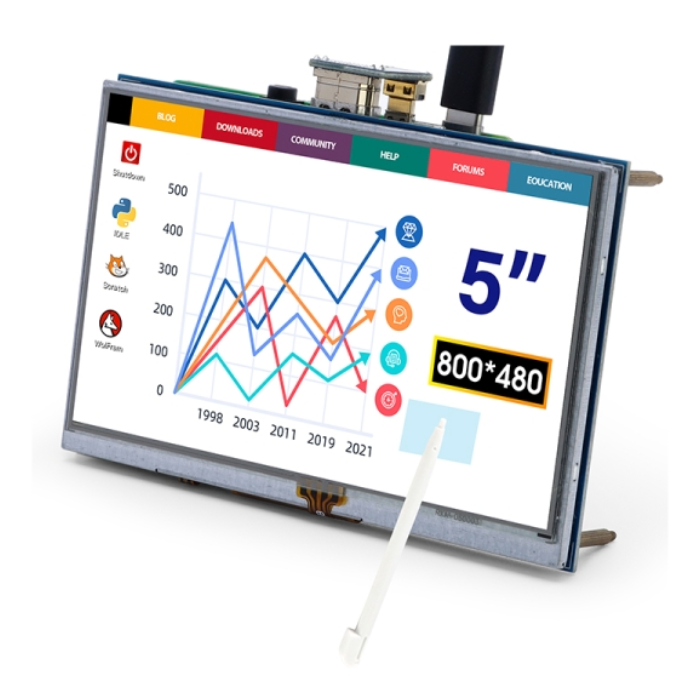 Elecrow RR050 5 Inch Resistive Touch TFT Display 800x480 for Raspberry Pi - Buy in India