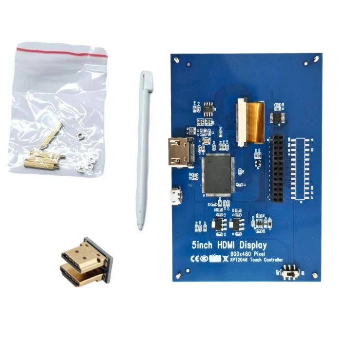 Iotcart 5 Inch HDMI TFT LCD Touch Display 800x480 - Raspberry Pi Compatible