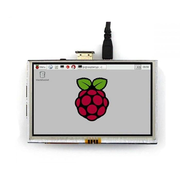 Iotcart 5 Inch HDMI TFT LCD Touch Display 800x480 - Raspberry Pi Compatible
