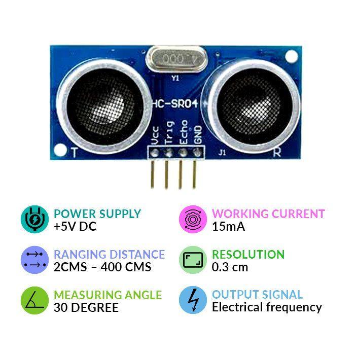 Iotcart HC-SR04 Ultrasonic Distance Sensor 400cm Range for Arduino/Raspberry Pi Projects