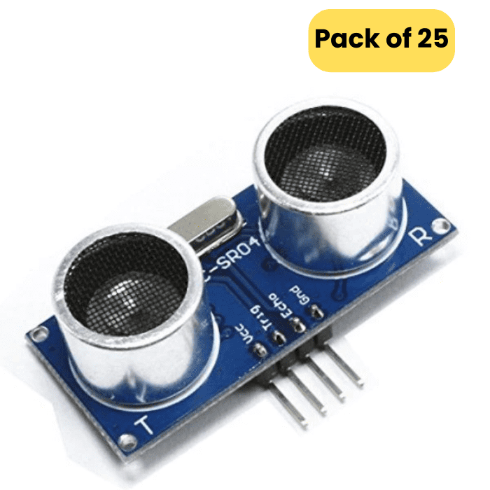 HC-SR-04 Ultrasonic Sensor 25 Pack - Distance Detection for Robotics