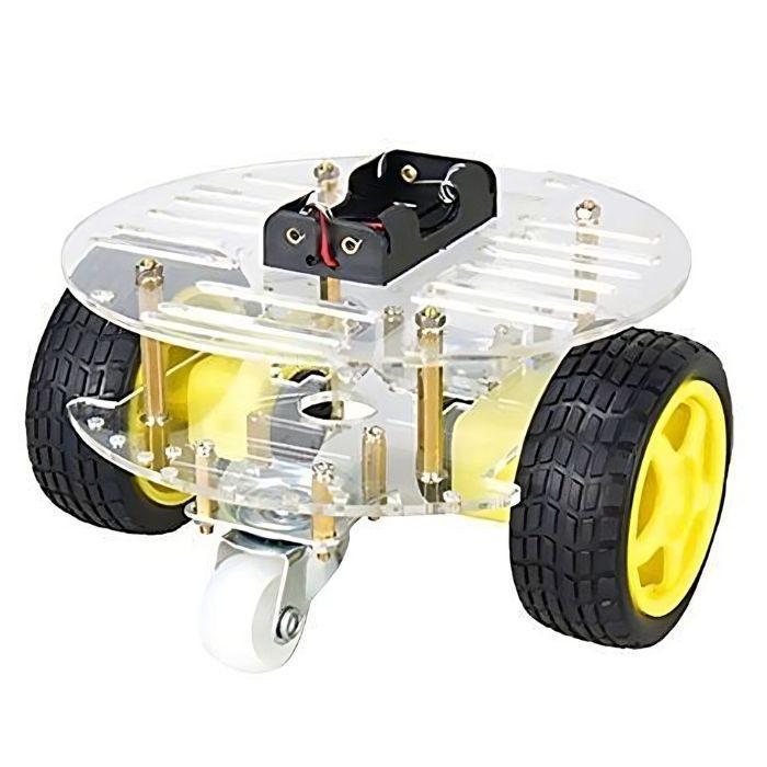 DIY 2WD Mini Round Robot Car Kit with Motors & Wheels - Arduino Compatible
