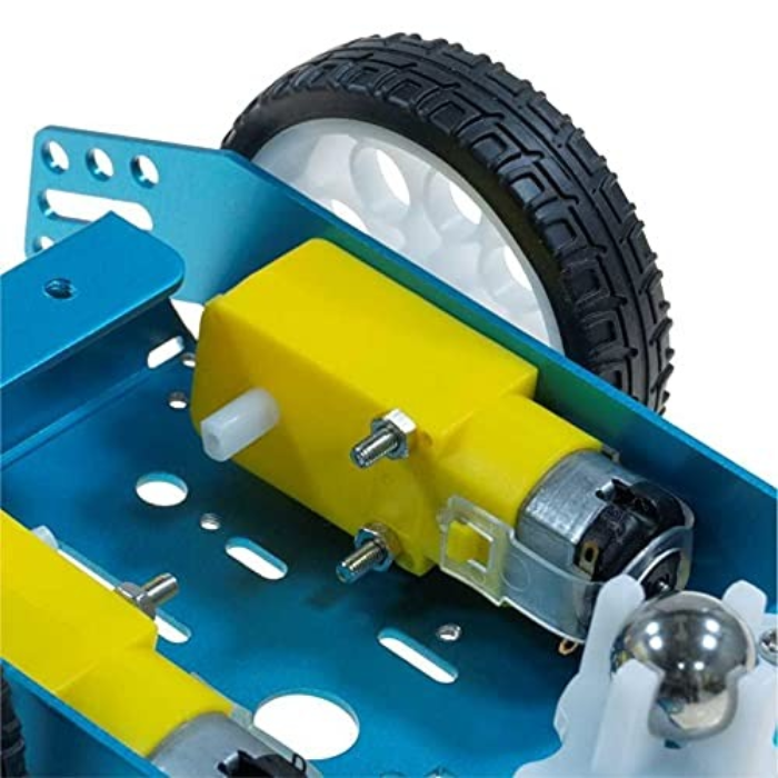 2WD DIY Aluminum Alloy Smart Robot Car Chassis Kit - Blue Colour