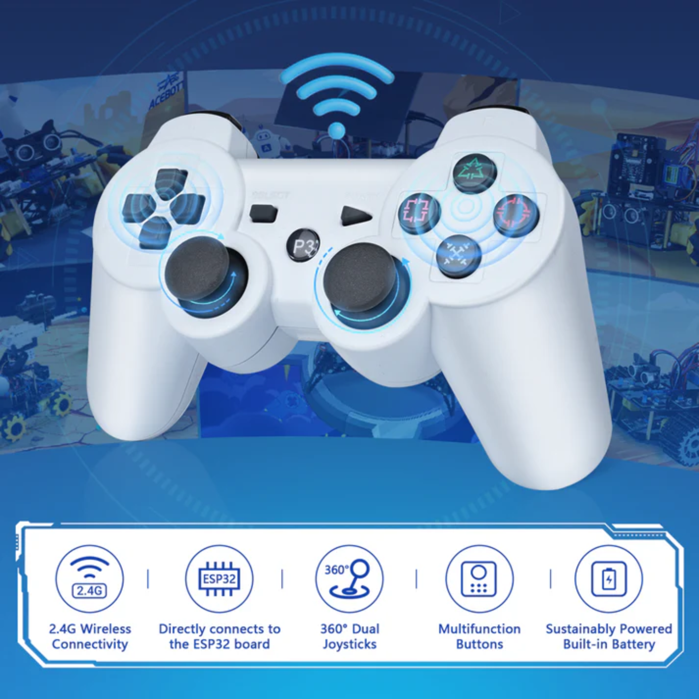 ACEBOTT Wireless Controller for Robot Car kit with Bluetooth Controller Expansion Pack