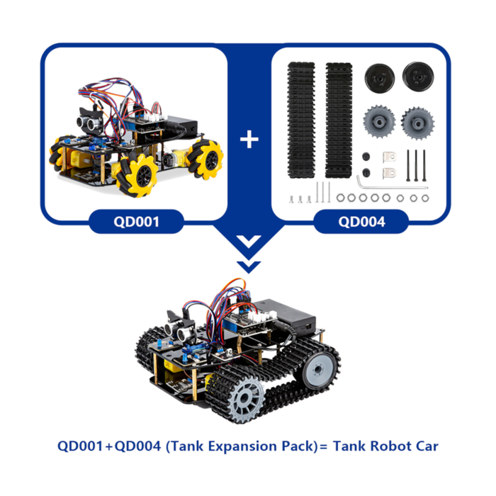 ACEBOTT QD004 ESP32 Tank Robot Expansion Pack - Robotics Projects