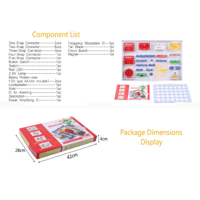Buy Iotcart SES-P-2179 198-Experiment STEM Electronics Kit - Ideal for Learning