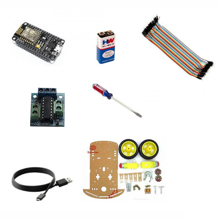 DIY WiFi Controlled Robot Kit with ESP8266 NodeMCU - Buy Online in India