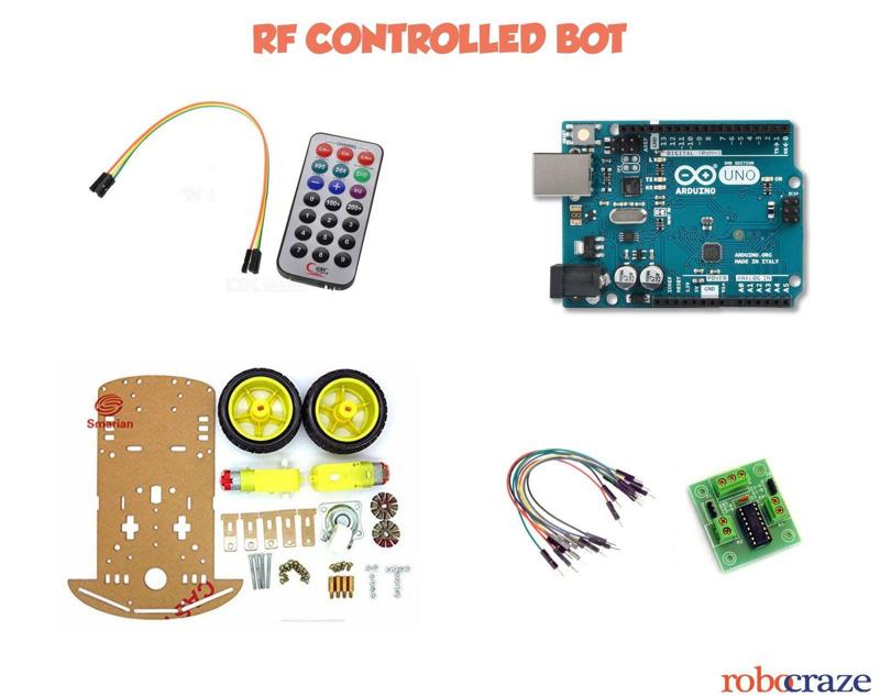 Iotcart RF Controlled BOT Arduino Kit - Wireless Robotics Project