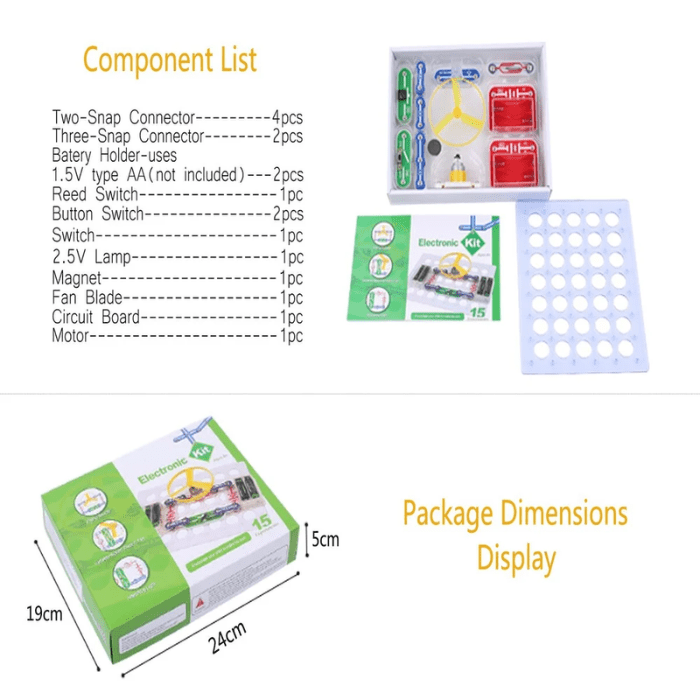 Buy Iotcart 15 Experiments Electronics Kit - STEM Learning for Beginners