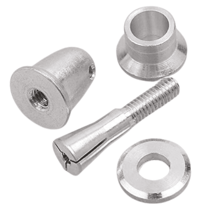 Robocraze RC Aluminum Bullet Propeller Adapter (2.3mm) for Brushless Motors - 5pcs