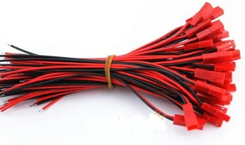 VIMVIP 80mm JST 2 Pin Connector Plug Lead Wire - 10pairs