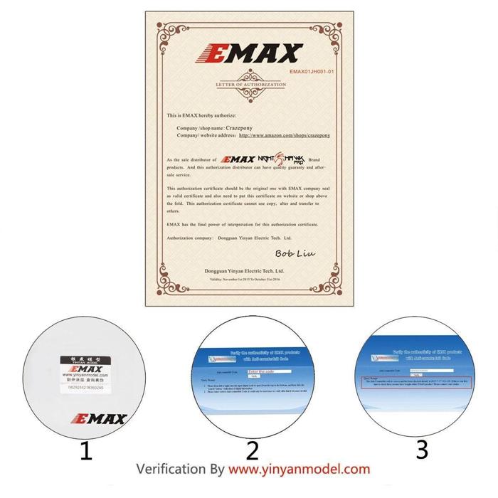 Emax MT2213 920KV Brushless Motor with 1045 Propeller (1 Pair) - RC Drone Motor for Quadcopters