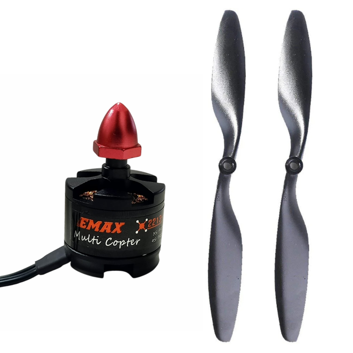 Emax MT2213 920KV Brushless Motor with 1045 Propeller (1 Pair) - RC Drone Motor for Quadcopters